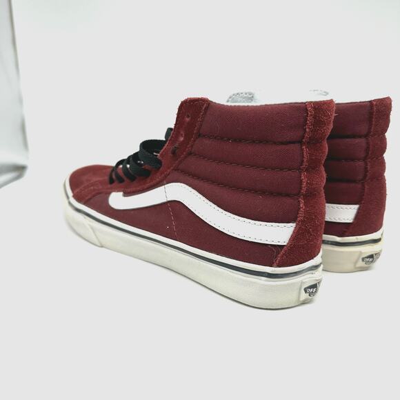 VANS Sk8-Hi Maroon High Top Sneaker Size Mens 5 Womens 6.5 Athleisure Skater - Picture 6 of 16